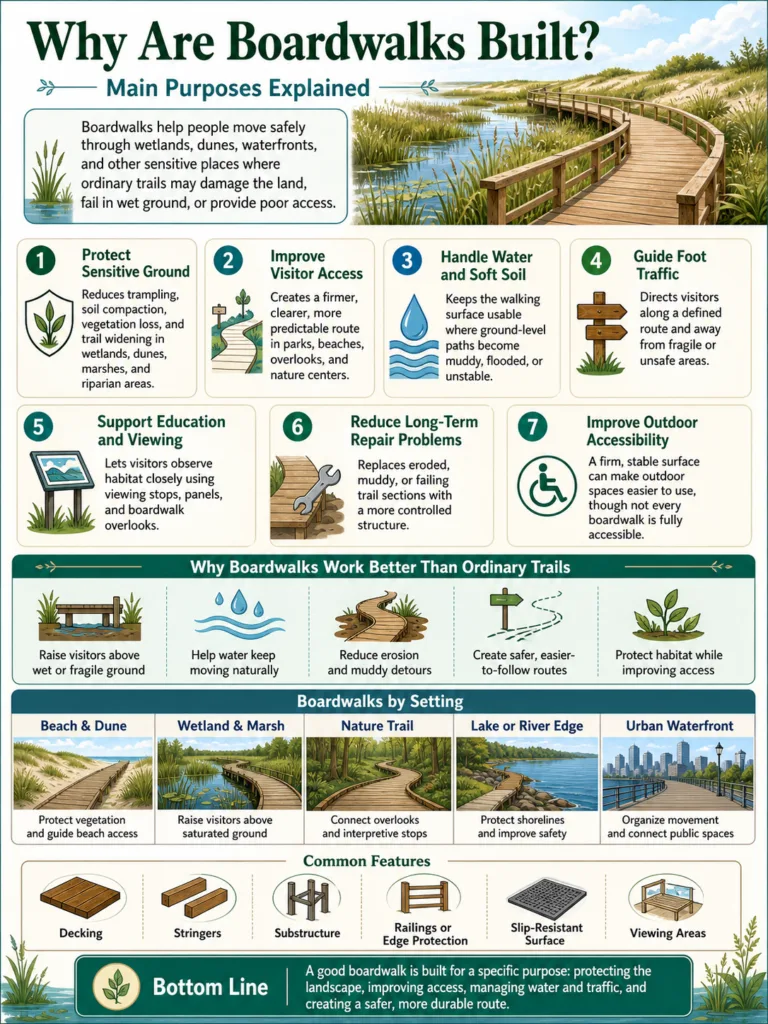 Why Are Boardwalks Built? Main Purposes Explained