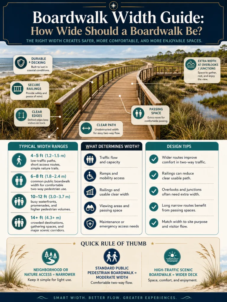 Boardwalk Width Guide: How Wide Should a Boardwalk Be?