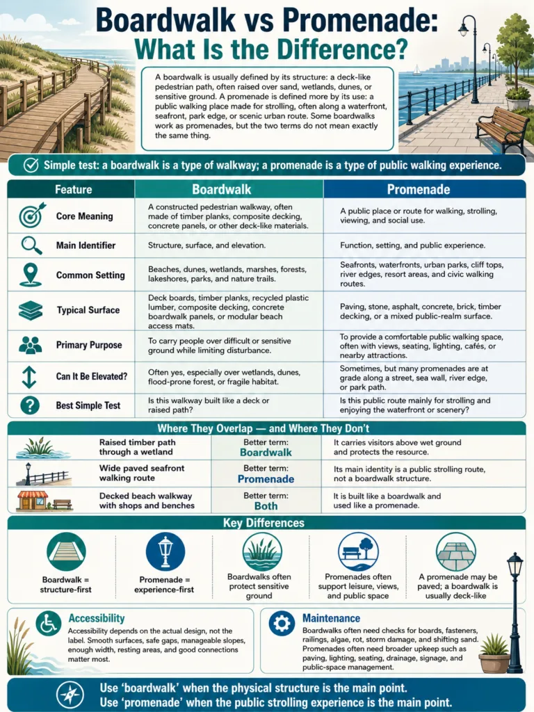 Boardwalk vs Promenade: What Is the Difference?