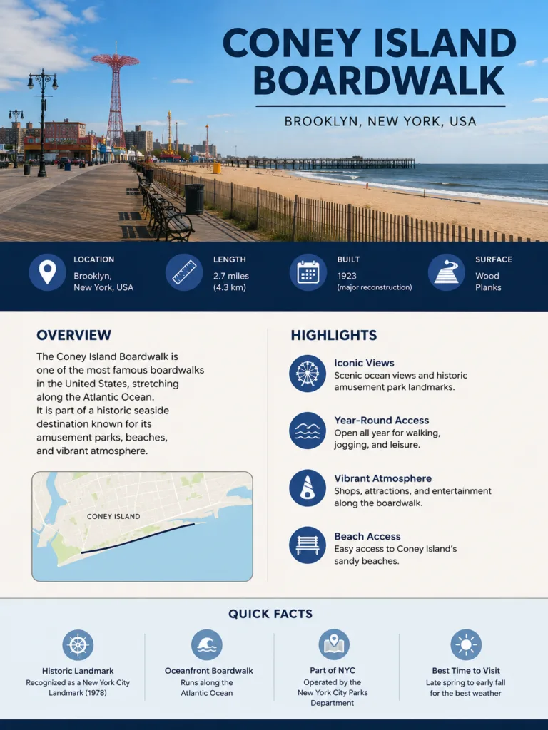 Coney Island Boardwalk (Brooklyn, New York, USA)
