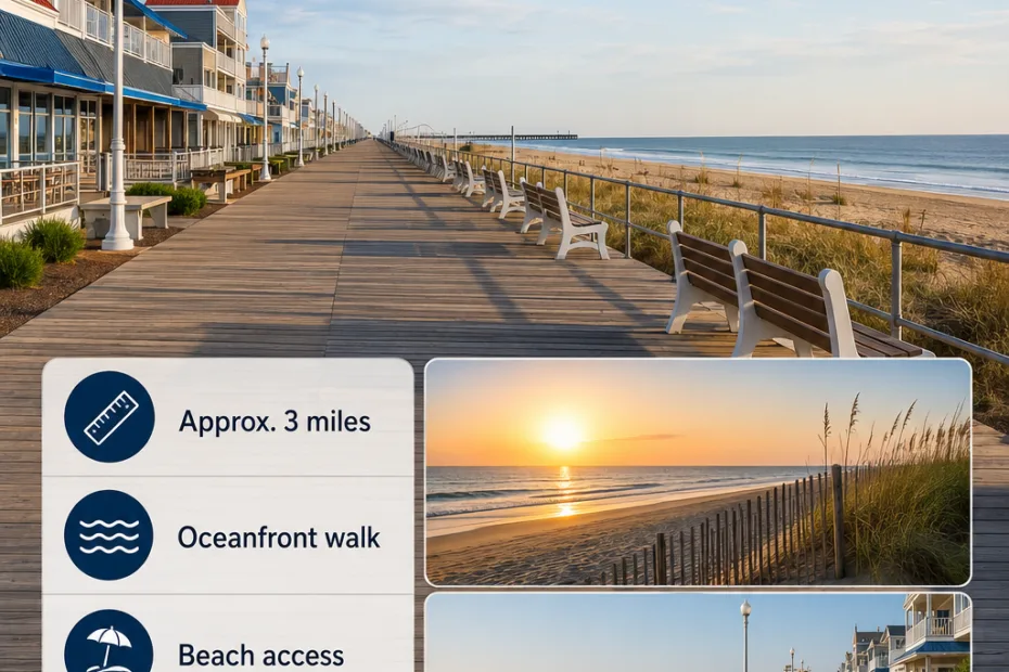 Ocean City Boardwalk in Maryland offers scenic ocean views, a lively atmosphere, and plenty of entertainment along the popular waterfront walkway.