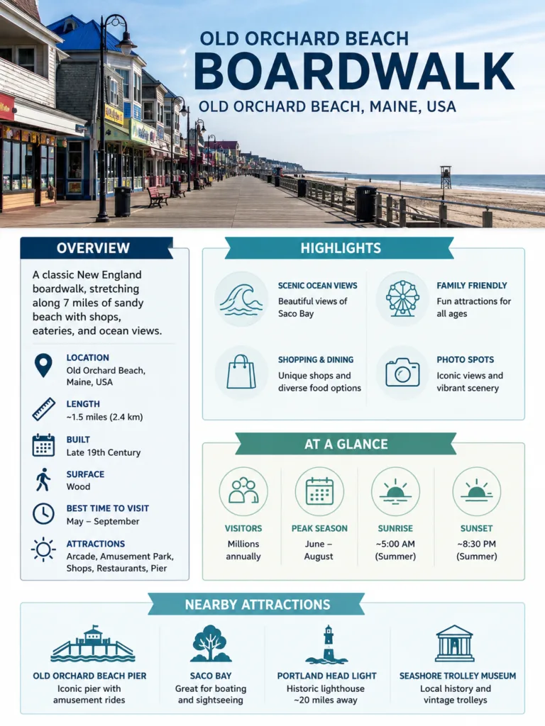 Old Orchard Beach Boardwalk (Old Orchard Beach, Maine, USA)