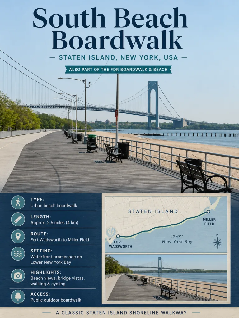 South Beach Boardwalk (Staten Island, New York, USA)